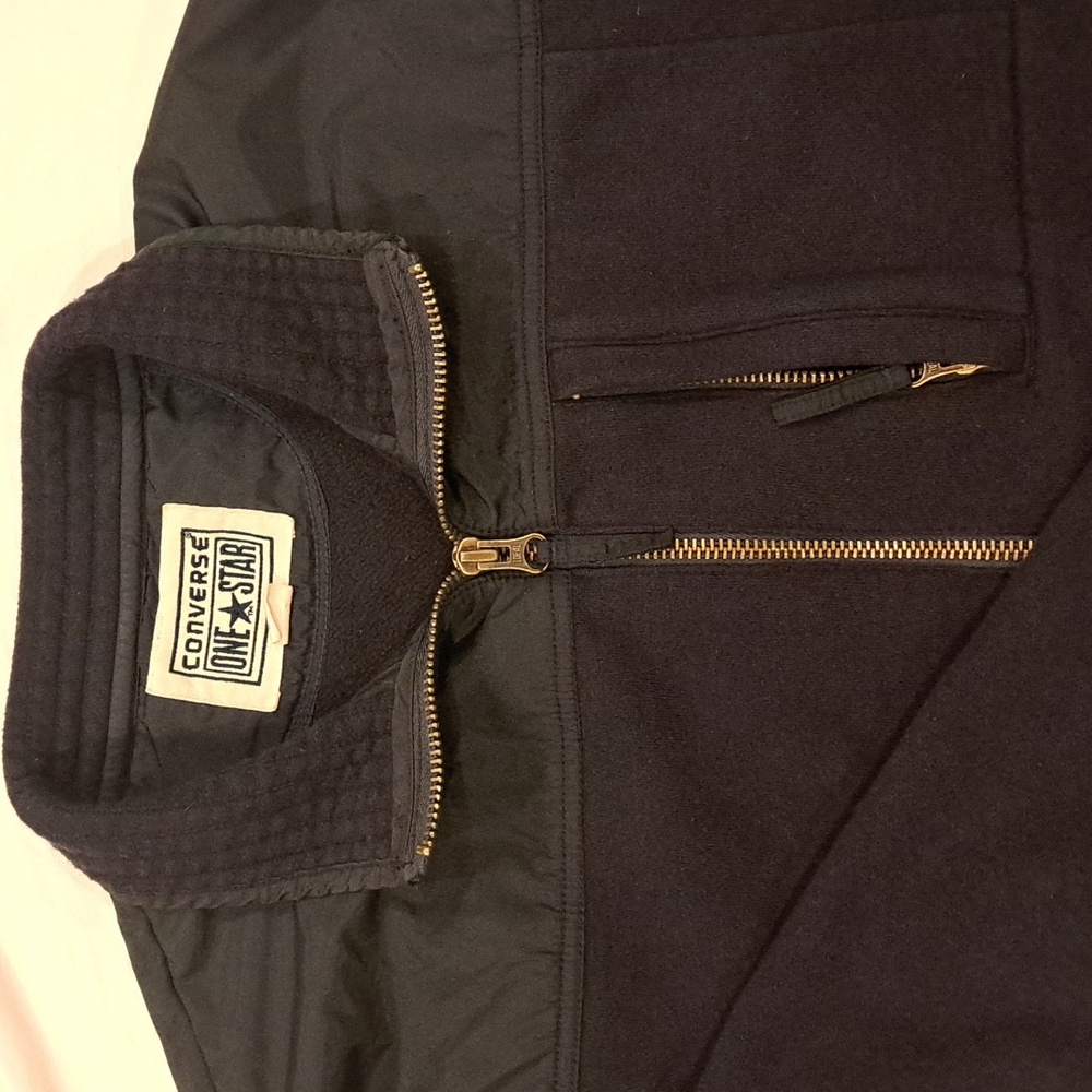 Converse, Size Large,  Dark Blue, Fleece, Zip up Fleece Sweater